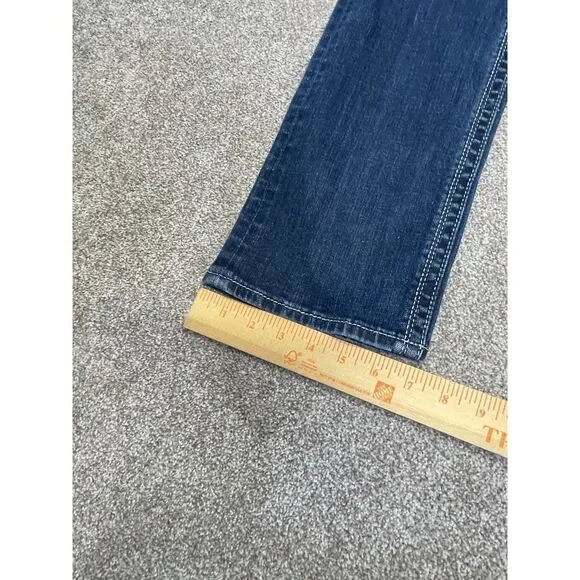 Rock Revival chrissie straight jeans size 30 low rise dark wash flip pocket Y2K - Picture 4 of 12